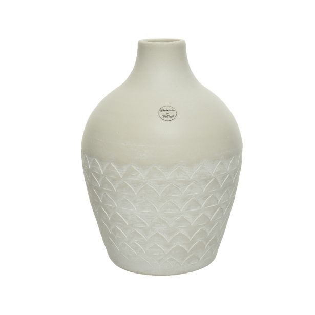 VAZA DECORIS VAZA BELA KREM FI 24CM X 35CM