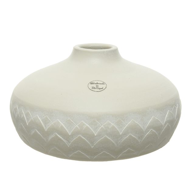 VAZA DECORIS VAZA BELA KREM FI 28CM X 14CM