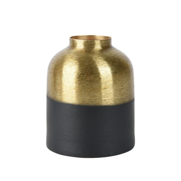 VAZA DECORIS ZLATO ČRNA 8.5X8.5X9.5 CM