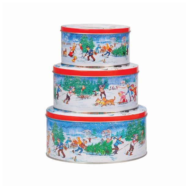 VEČNAMENSKA DOZA FI 17 CM X 8 CM ZIMSKI MOTIV