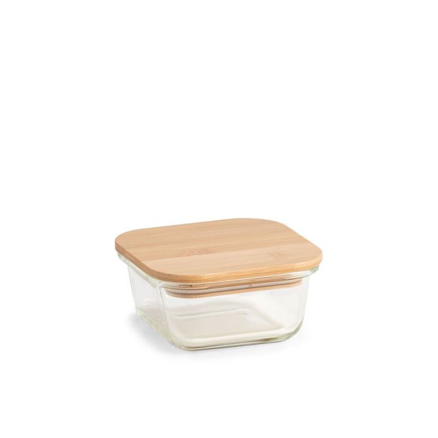 POSODA ZA SHRANJEVANJE ZELLER PRESENT 250 ML STEKLENA Z BAMBUS POKROVOM