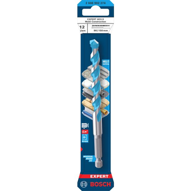 VEČNAMENSKI SVEDER BOSCH 12 X 90 X 150 MM HEX-9