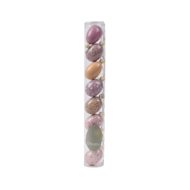 VELIKONOČNI PROGRAM DECORIS JAJČKA V TUBI 8/1, 3X5 CM PISANA LILA,BEŽ