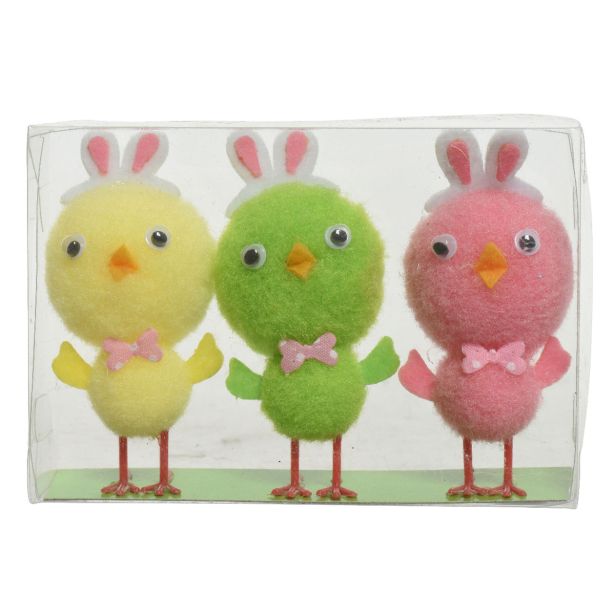 VELIKONOČNI PROGRAM DECORIS ZAJČKI, PIŠČANČKI IZ PENE 2.5X6.5 CM, SORTIRANO