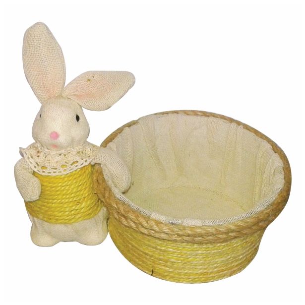 VELIKONOČNI PROGRAM GLOSSTYLE ZAJČEK S KOŠARO SORTIRANO 21X15X17 CM SORTIRANO