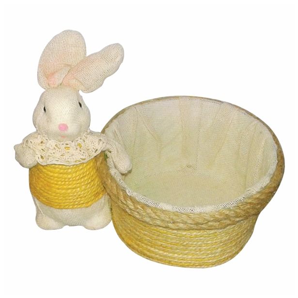 VELIKONOČNI PROGRAM GLOSSTYLE ZAJČEK S KOŠARO SORTIRANO 21X15X17 CM SORTIRANO