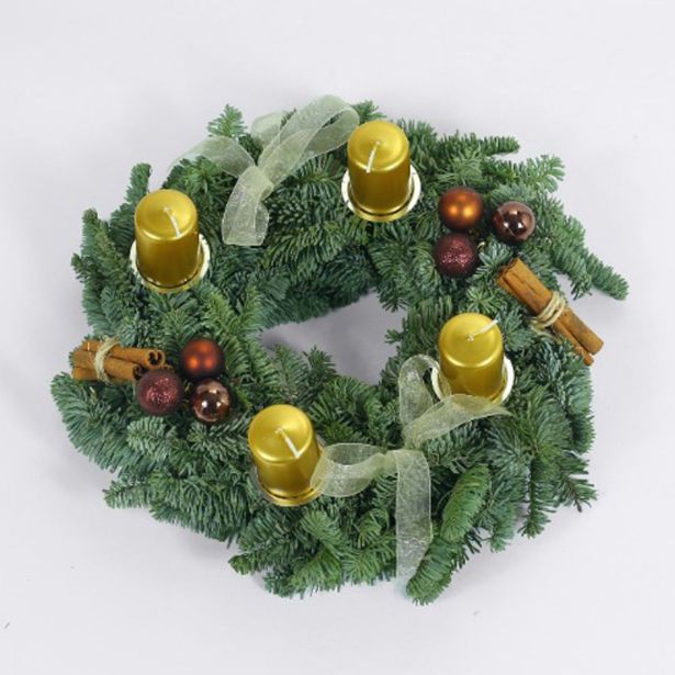 VENČEK ADVENTNI VENEC (ABIES) BREZ OKRASKOV FI 30