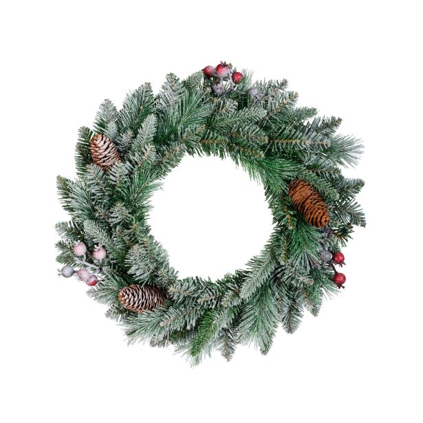VENČEK DECORIS FI 50 CM, LEDEN Z JAGODA. WINDHAM
