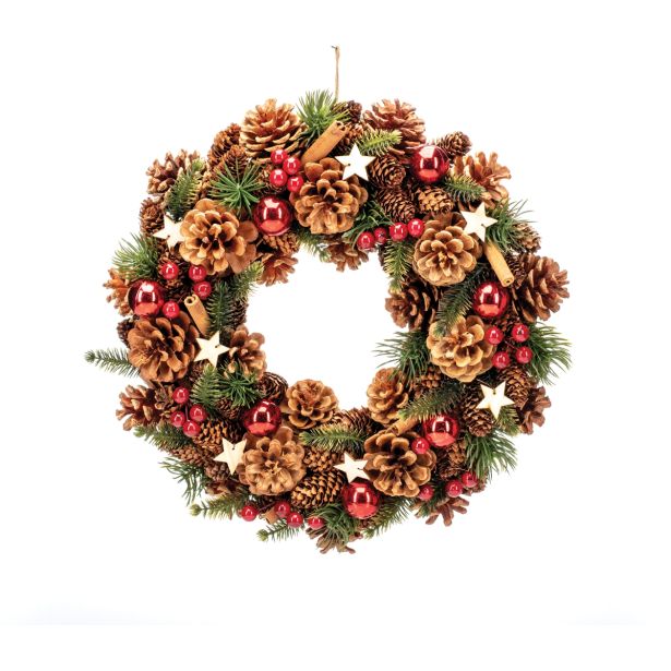 VENČEK GLOSSTYLE FI 34 CM RDEČ ZVEZDICE