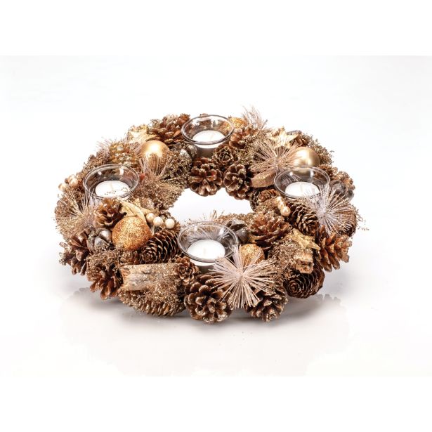 VENČEK GLOSSTYLE FI 34 CM ZLAT S KOZARČKI