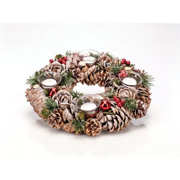 VENČEK GLOSSTYLE FI 35 CM RDEČ S KOZARČKI