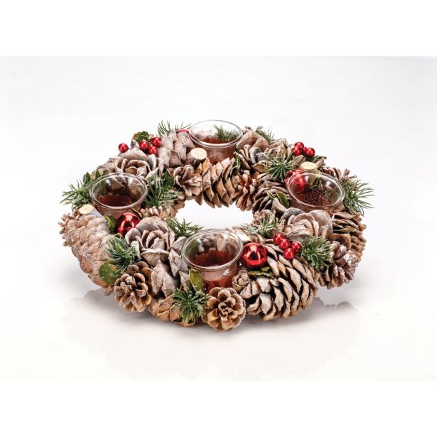 VENČEK GLOSSTYLE FI 35 CM RDEČ S KOZARČKI