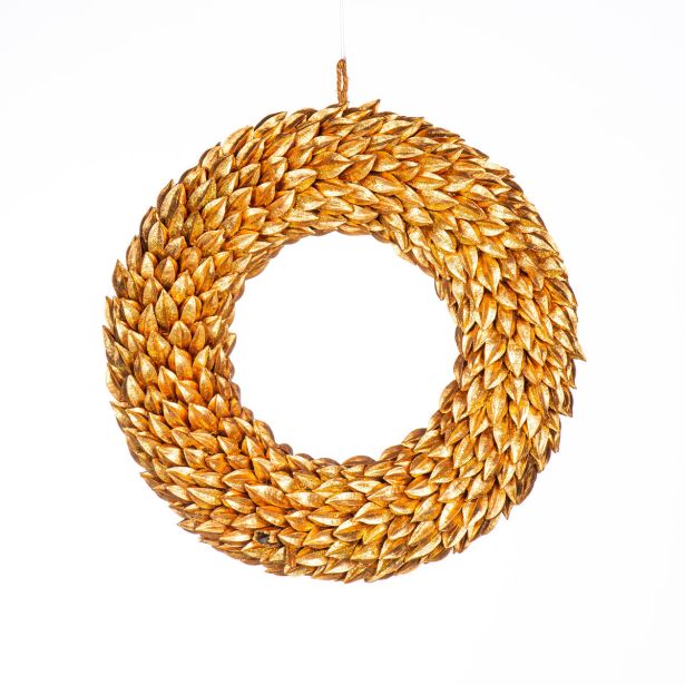 VENČEK GLOSSTYLE ZLATE BARVE, 35X35 CM