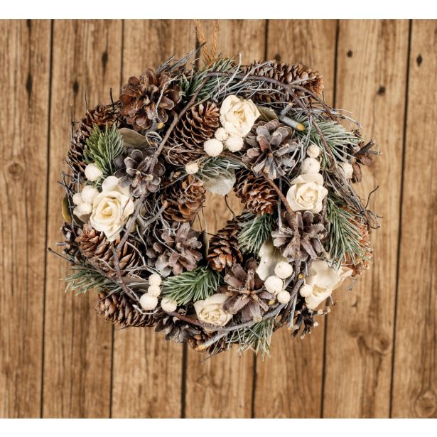 VENČEK GLOSSTYLE FI 33 CM VEJE IN ROŽE