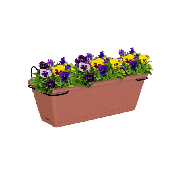 PE KORITO Z VODNO REZERVO VENEZIA BALKONSKI SET TERRACOTTA 60X27CM