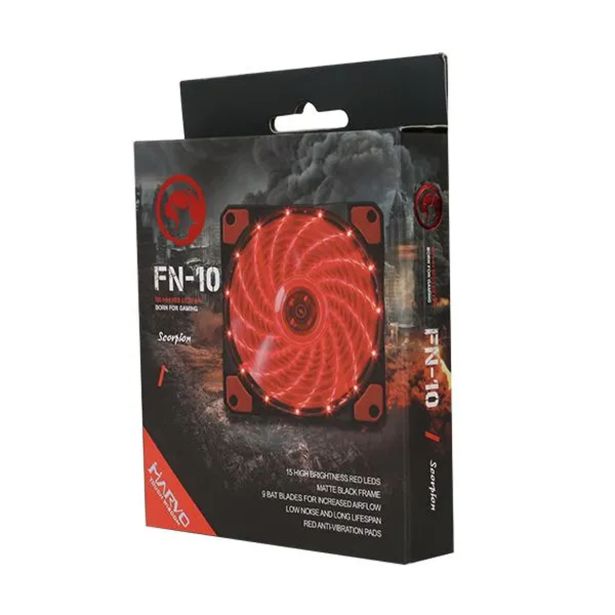 VENTILATOR ZA RAČUNALNIK MARVO FN-10RD RDEČE BARVE