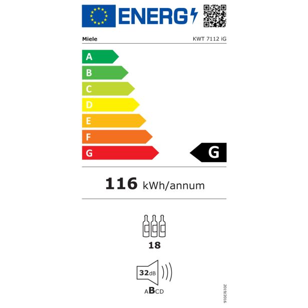 VGRADNA HLADILNA VITRINA MIELE KWT 7112 IG OBSIDIAN ČRNO