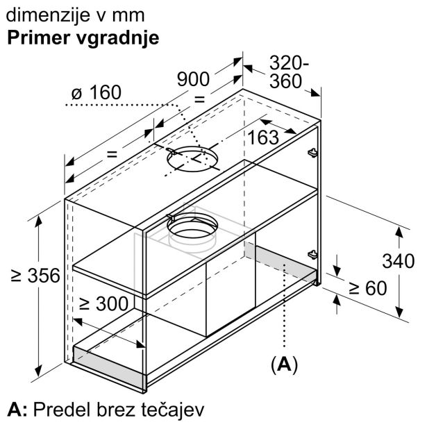 VGRADNA KUHINJSKA NAPA BOSCH DBB97AM60