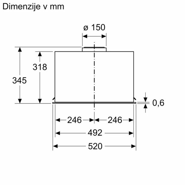 VGRADNA KUHINJSKA NAPA BOSCH DLN56AC60