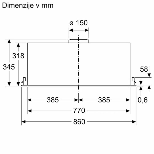 VGRADNA KUHINJSKA NAPA BOSCH DLN87AC50