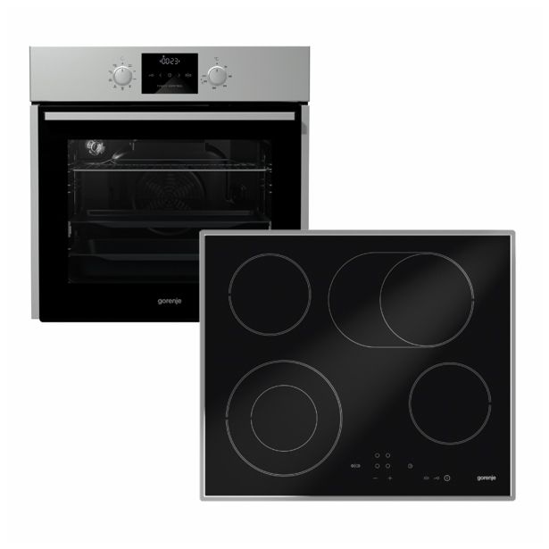 VGRADNA PEČICA + PLOŠČA GORENJE BO 635 E20X + ECT 620 X RŽENI MIX