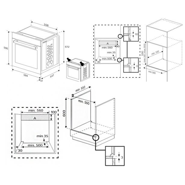 VGRADNA PEČICA BEKO BBVM17400BDS