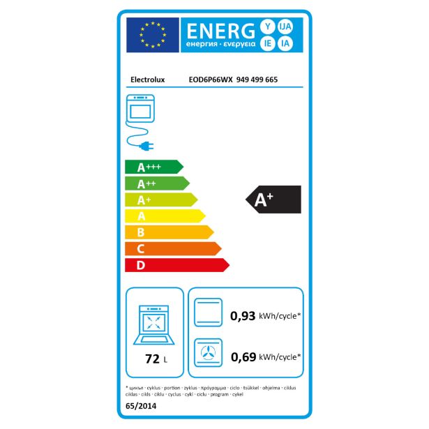 VGRADNA PEČICA ELECTROLUX EOD6P66WX
