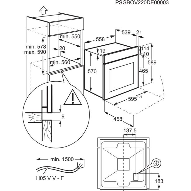 VGRADNA PEČICA ELECTROLUX KODEF70BZ
