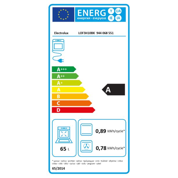 VGRADNA PEČICA ELECTROLUX LOF3H10BK