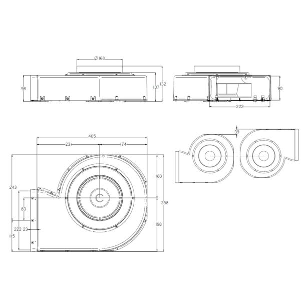 VGRADNA PLOŠČA Z NAPO AIRFORCE CENTRALE B2 ECO