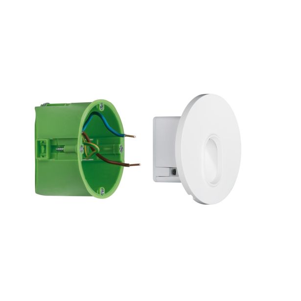VGRADNA STENSKA SVETILKA LED 1.7W BELA WW OKROGLA / OV