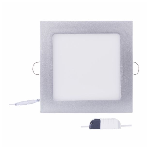 LED PANEL EMOS 12W NW SREBRNI, KVADRATNI VGRADNI