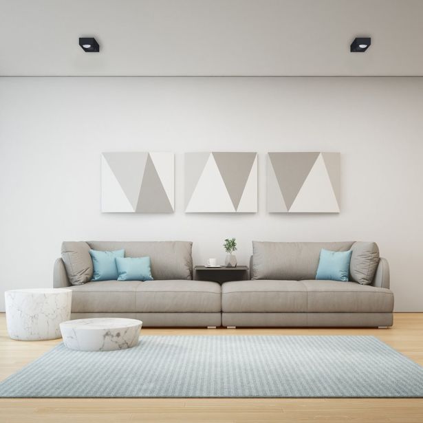 VGRADNA STROPNA SVETILKA MILAGRO BALI ČRNA ML0084 KVADRATNA