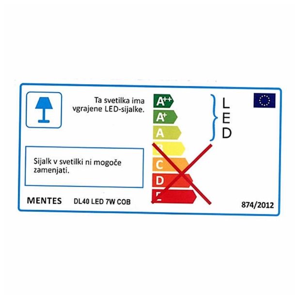 LED VGRADNI REFLEKTOR DL40 7W 830LM