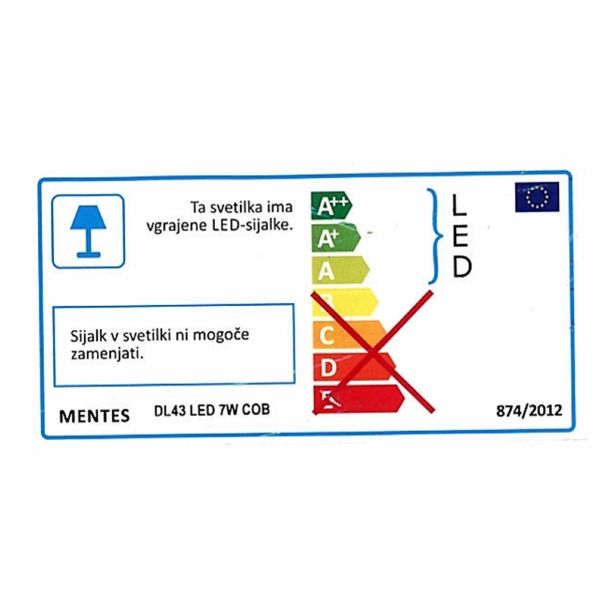 LED VGRADNI REFLEKTOR DL43 NAGIBEN 7W 830LM