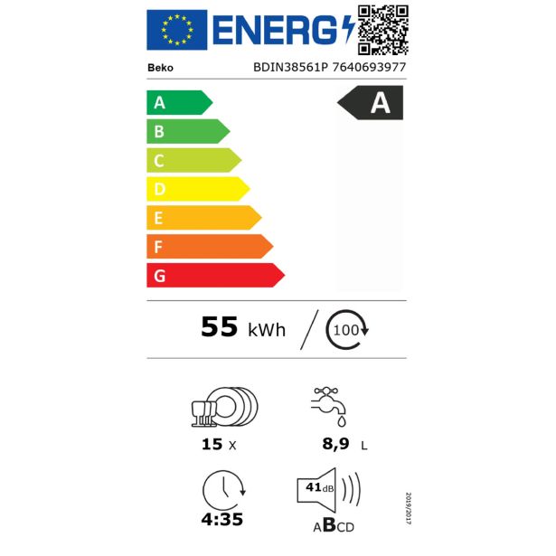 VGRADNI POMIVALNI STROJ BEKO BDIN38561P