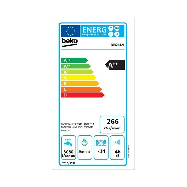 VGRADNI POMIVALNI STROJ BEKO DIN 26421