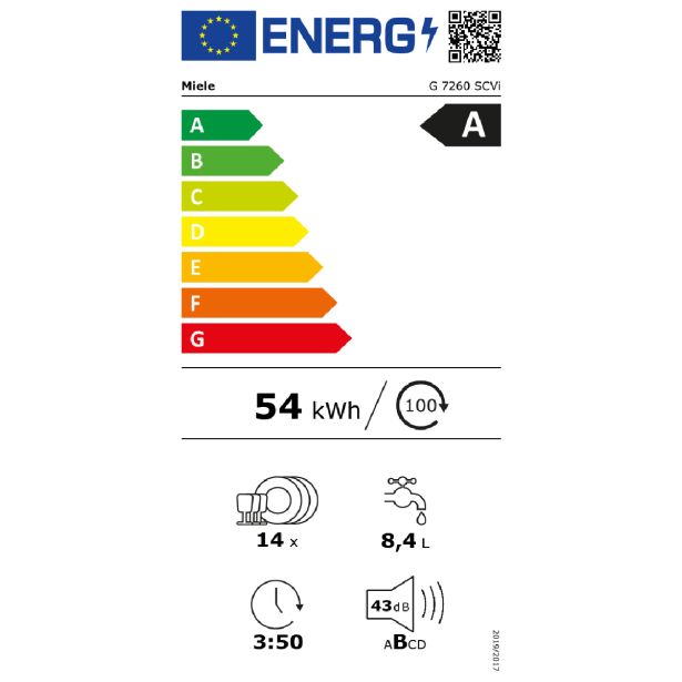 VGRADNI POMIVALNI STROJ MIELE G 7260 SCVI EDST