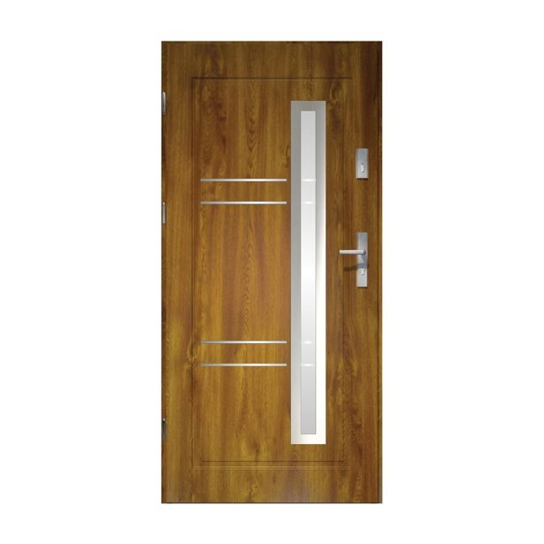 VHODNA KOVINSKA VRATA PRIME55 APOLLO 999X2068 MM D ZLATI HRAST