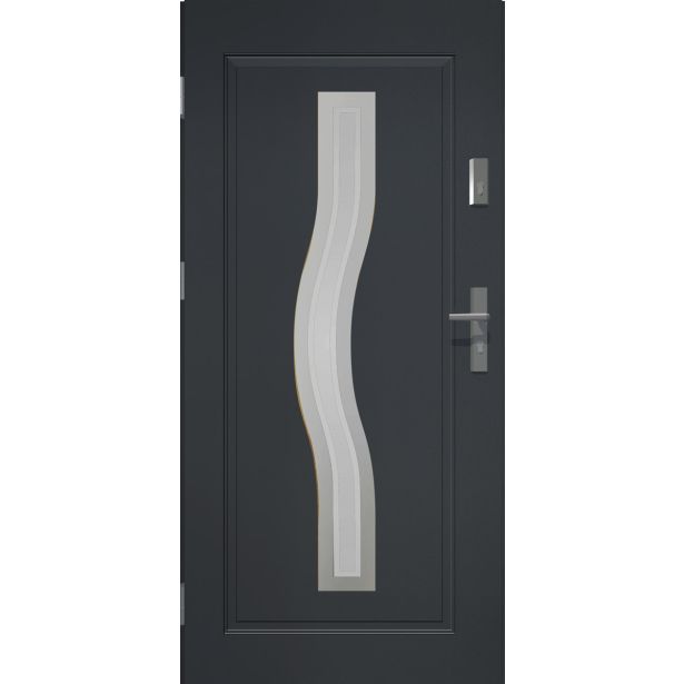 VHODNA KOVINSKA VRATA SYSTEM55 CERES 999X2068 MM L ANTRACIT