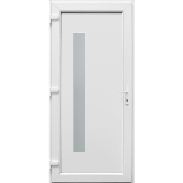 VHODNA PVC VRATA CANDO VIGO 980X2080 MM L BELA S KLJUKO