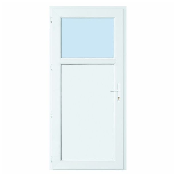VHODNA PVC VRATA CANDO DRAVA BELA 98X208 CM L S KLJUKO