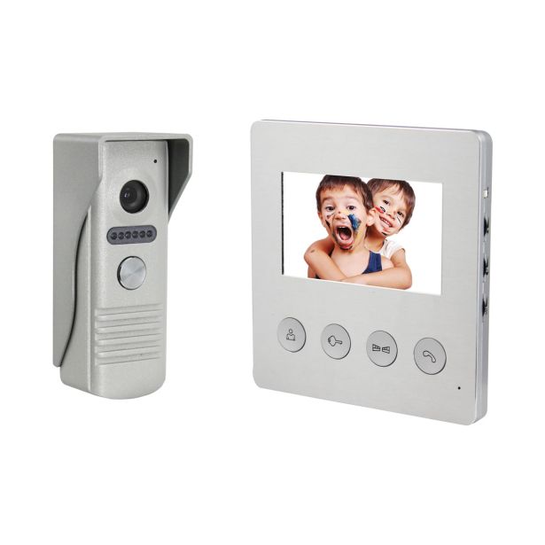 VIDEOFON COMMEL BARVNI ENOSTANOVANJSKI ZASLON DIAG.10.9CM SREBRN