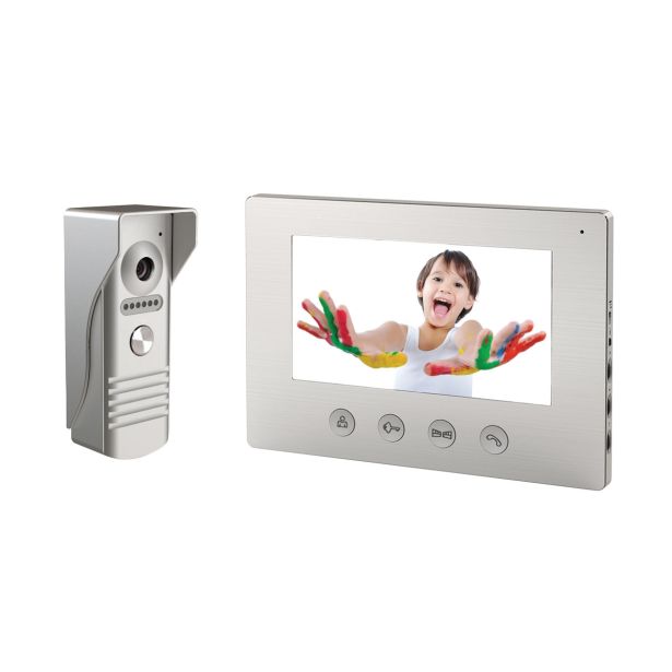 VIDEOFON COMMEL BARVNI ENOSTANOVANJSKI ZASLON DIAG.17.8CM SREBRN