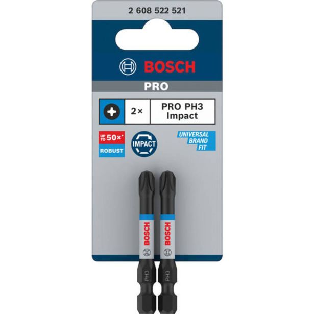 VIJAČNI NASTAVEK KRIŽNI BOSCH PRO PH3, 55 MM, 2 KOSOV