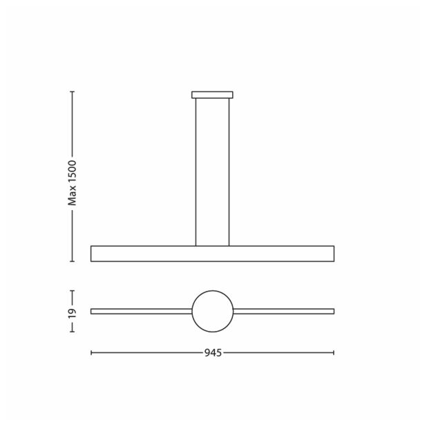 VISEČA KUHINJSKA SVETILKA PHILIPS EXACT 6X2.5W LED ALUMINIJ