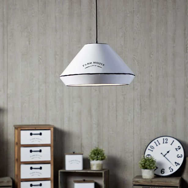 VISEČA SVETILKA GRAIN MAX.1X40W, BELA