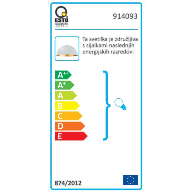 VISEČA SVETILKA-LESTENEC ESTO KEVIN D40