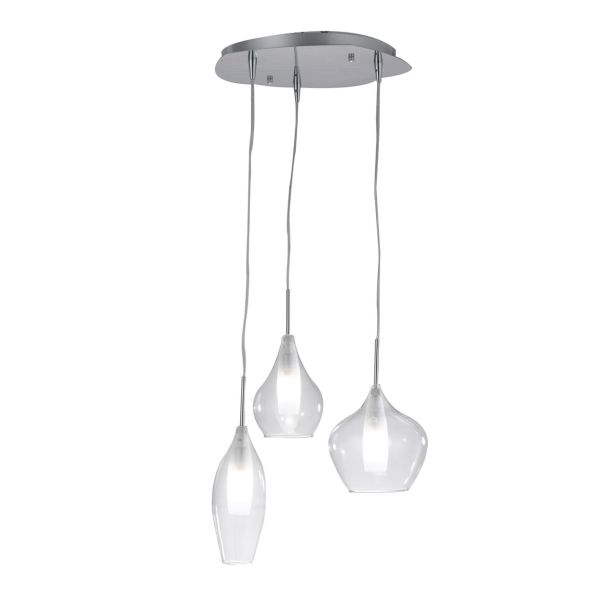 VISEČA SVETILKA-LESTENEC FAN EUROPE SKYLINE 3XG9 KROM