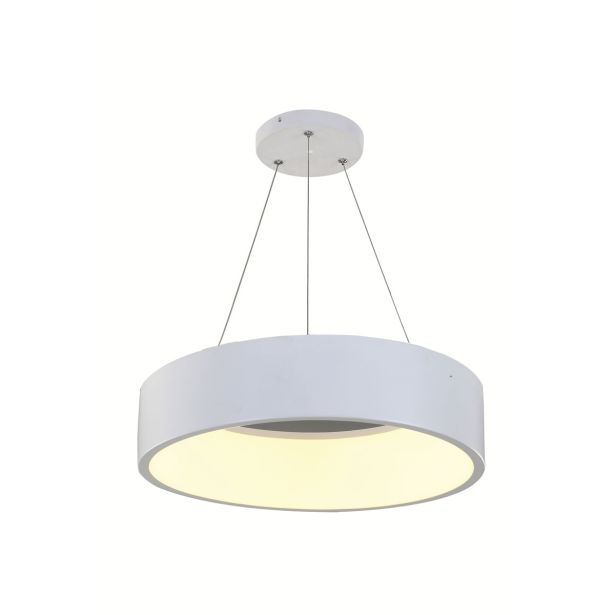 VISEČA SVETILKA-LESTENEC FEROTEHNA MALIBU CIRCLE WHITE 24W DIA 450